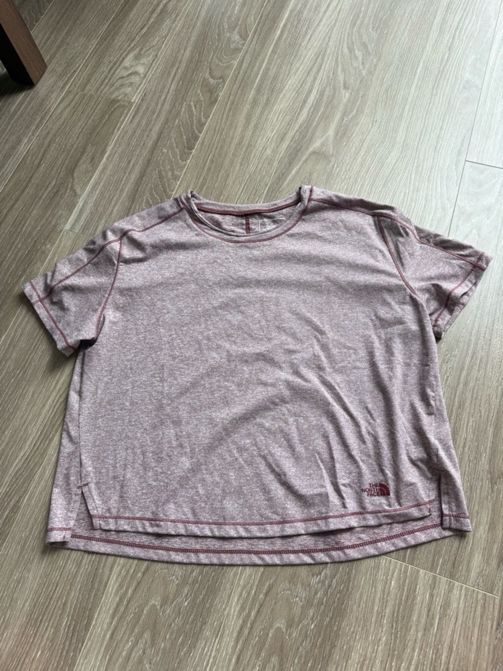 The North Face Heathered Mauve Women's Short Sleeve Cropped Tee
